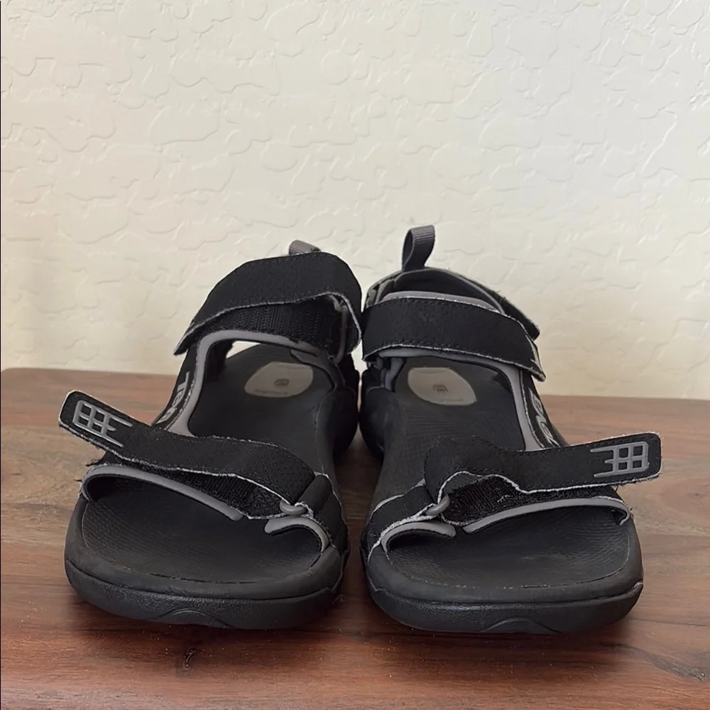 Teva Black and Gray Sport Sandals with Adjustable Straps. 9